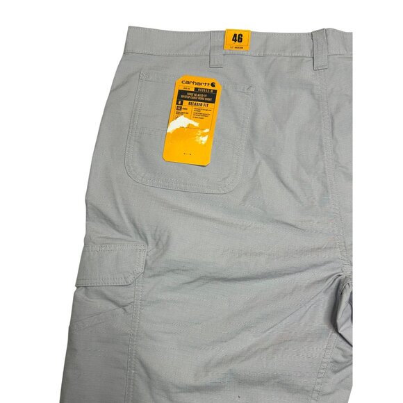 Carhartt Mens Force Relaxed Fit Ripstop Cargo Work Shorts Size 46 Gray New - Picture 4 of 8